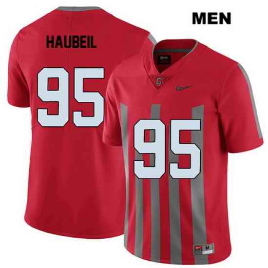 Blake Haubeil Nike Stitched Ohio State Buckeyes Authentic Mens  95 Elite Red College Football Jersey Jersey